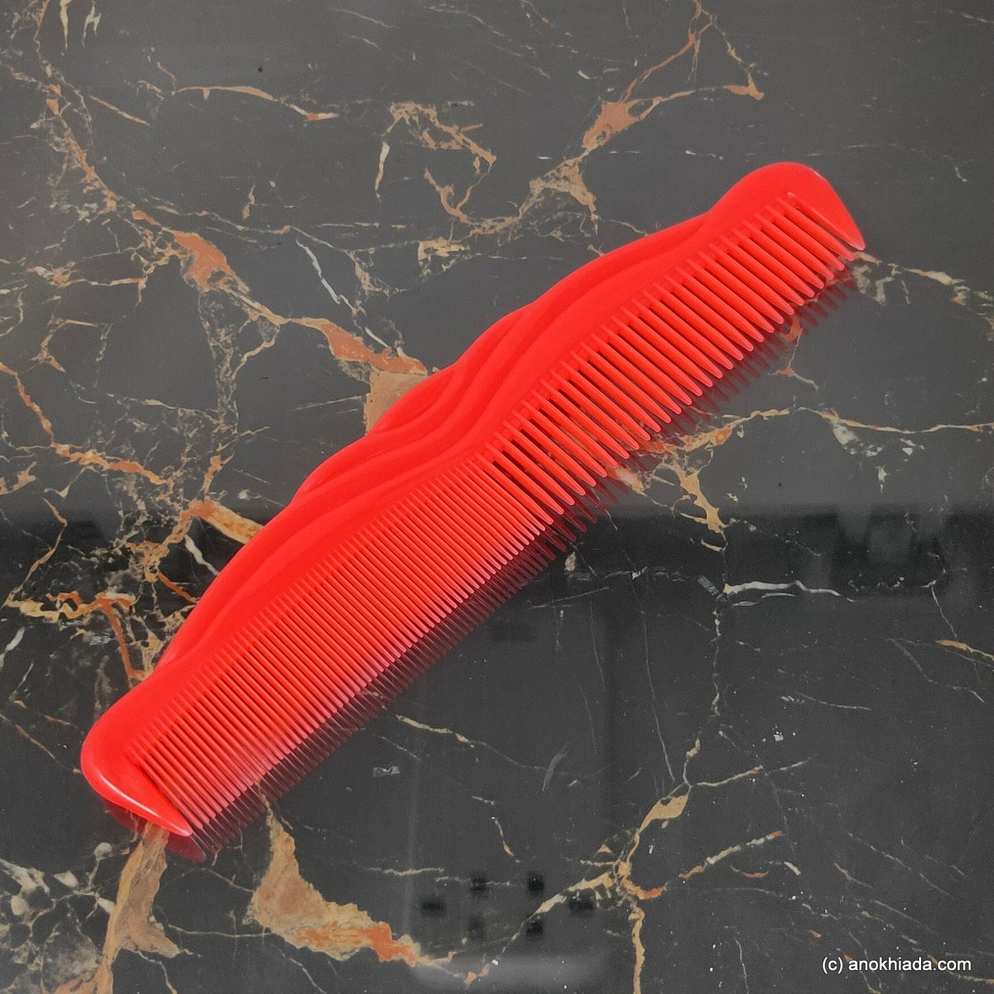 Anokhi Ada Plastic Comb, 9-inch, Red (Comb-009)