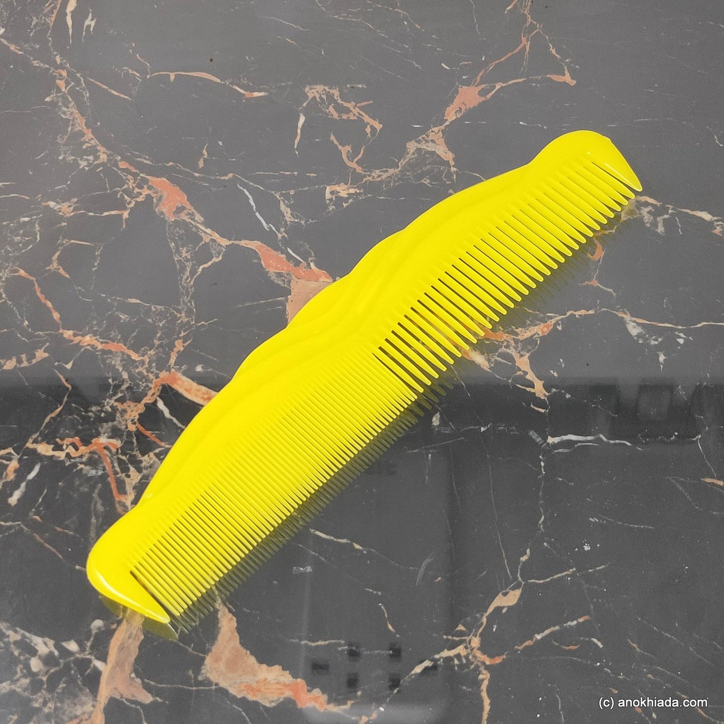 Anokhi Ada Plastic Comb, 9-inch, Yellow (Comb-010)