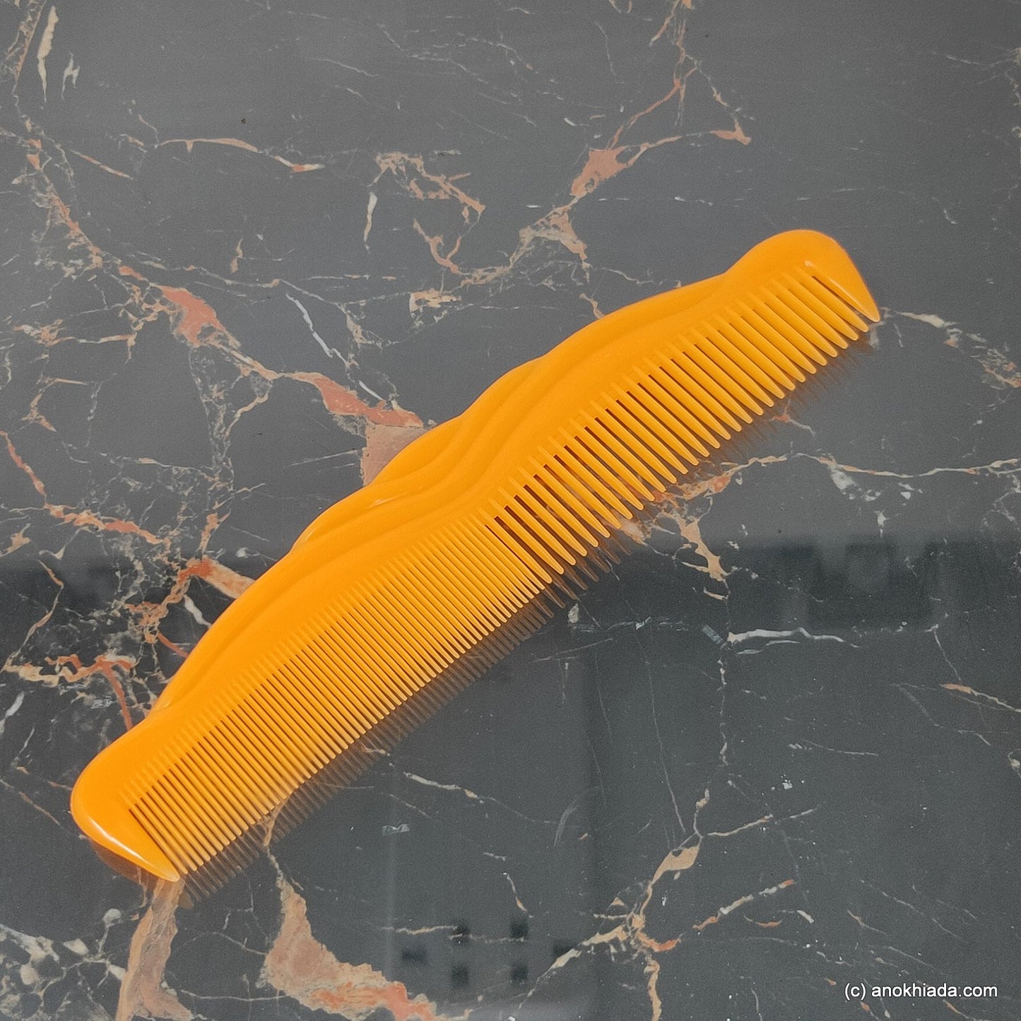 Anokhi Ada Plastic Comb, 9-inch, Orange (Comb-013)