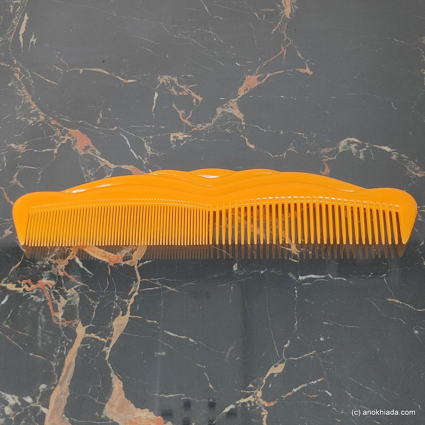 Anokhi Ada Plastic Comb, 9-inch, Orange (Comb-013)