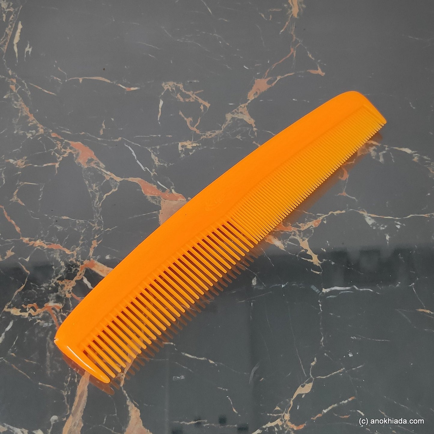 Anokhi Ada Plastic Comb, 9-inch, Orange (Comb-017)