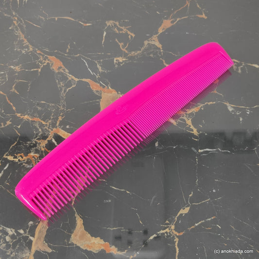 Anokhi Ada Plastic Comb, 9-inch, Pink (Comb-019)
