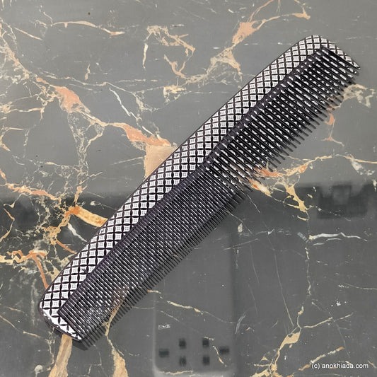 Anokhi Ada Plastic Printed Comb, 9-inch, Black (Comb-030)