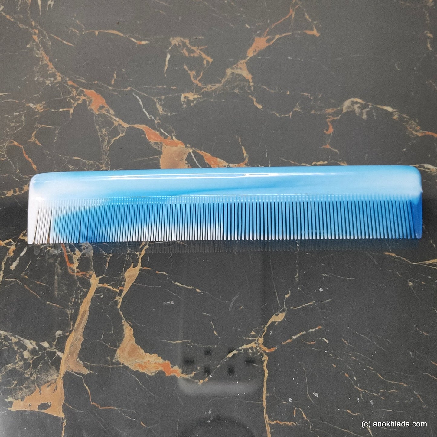 Anokhi Ada Plastic Translucent Comb, 9-inch, Blue (Comb-032)