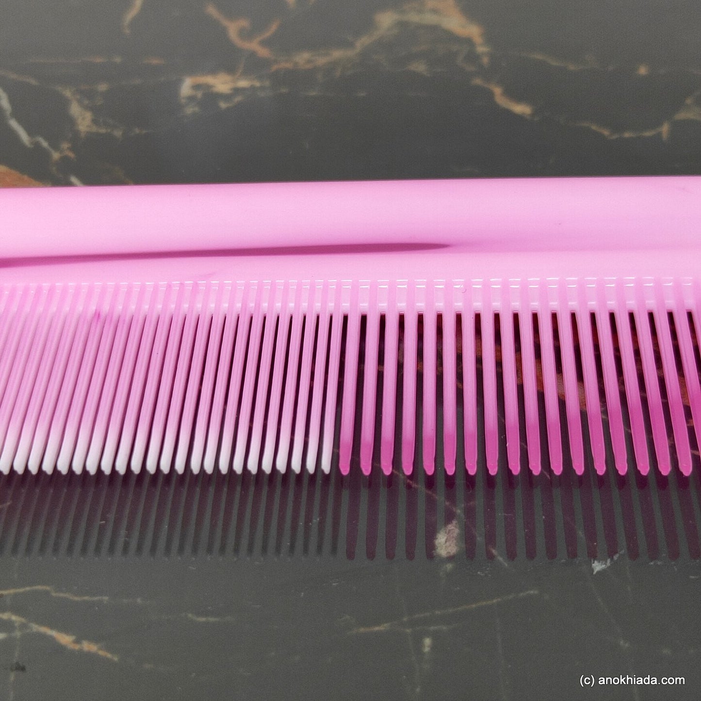 Anokhi Ada Plastic Translucent Comb, 9-inch, Pink (Comb-035)