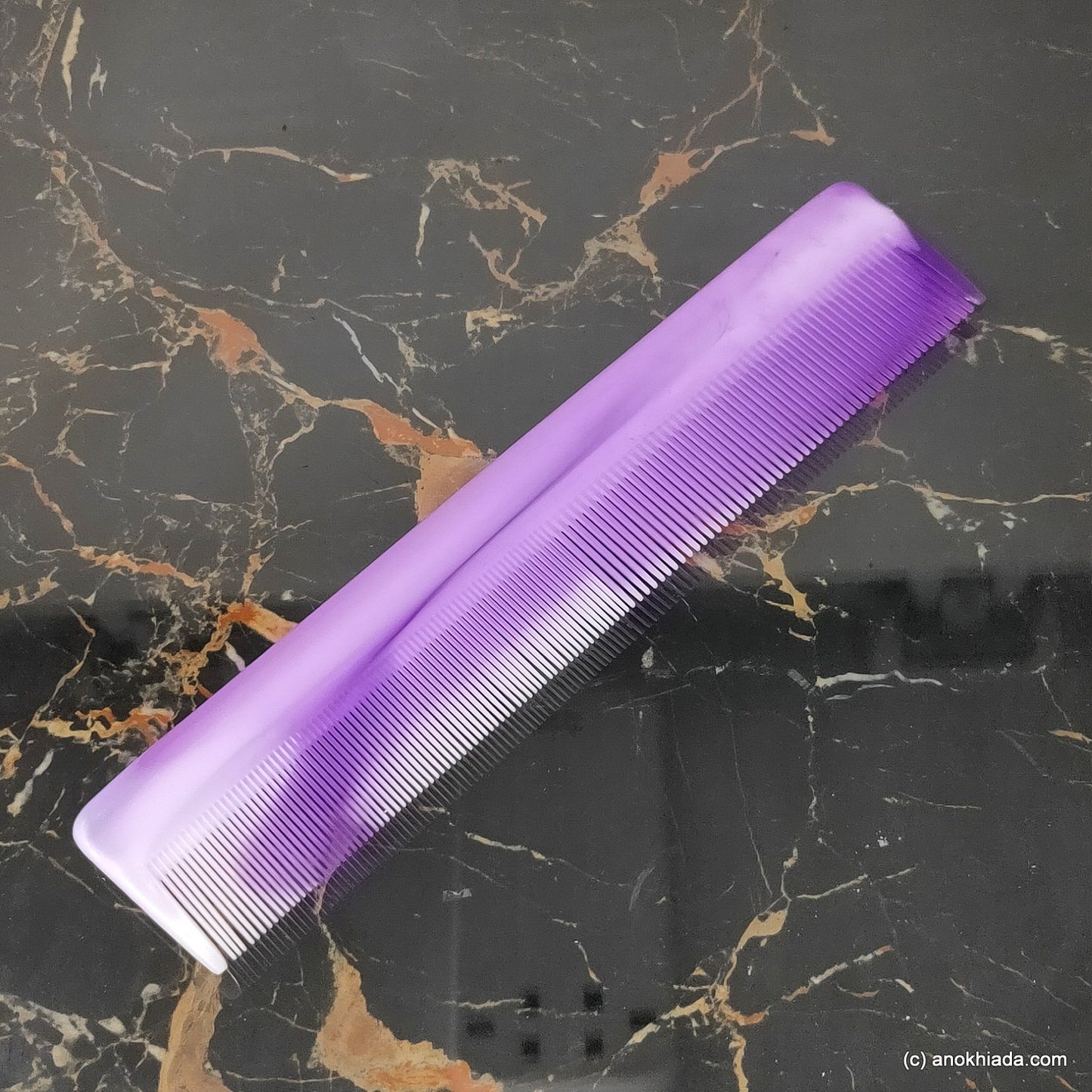 Anokhi Ada Plastic Translucent Comb, 9-inch, Purple (Comb-036)