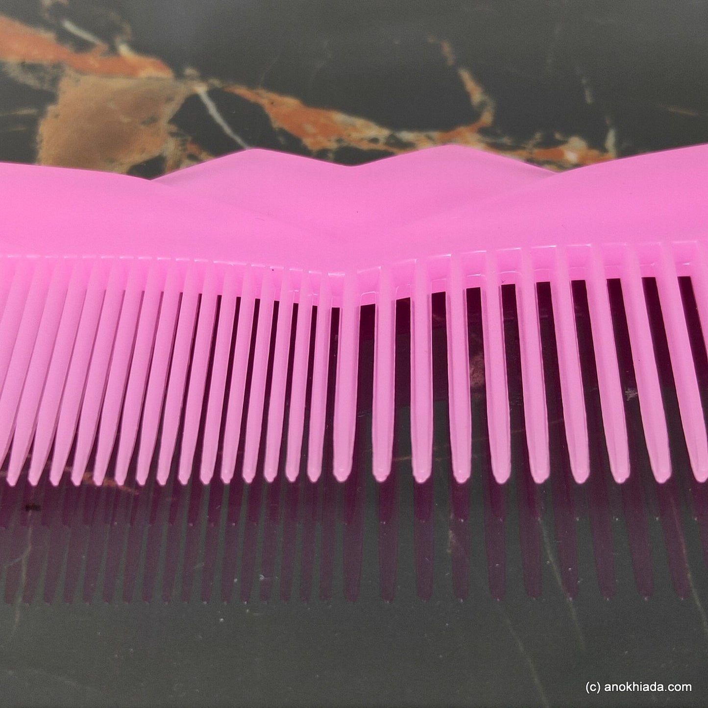 Anokhi Ada Plastic Translucent Comb, 9-inch, Pink (Comb-038)