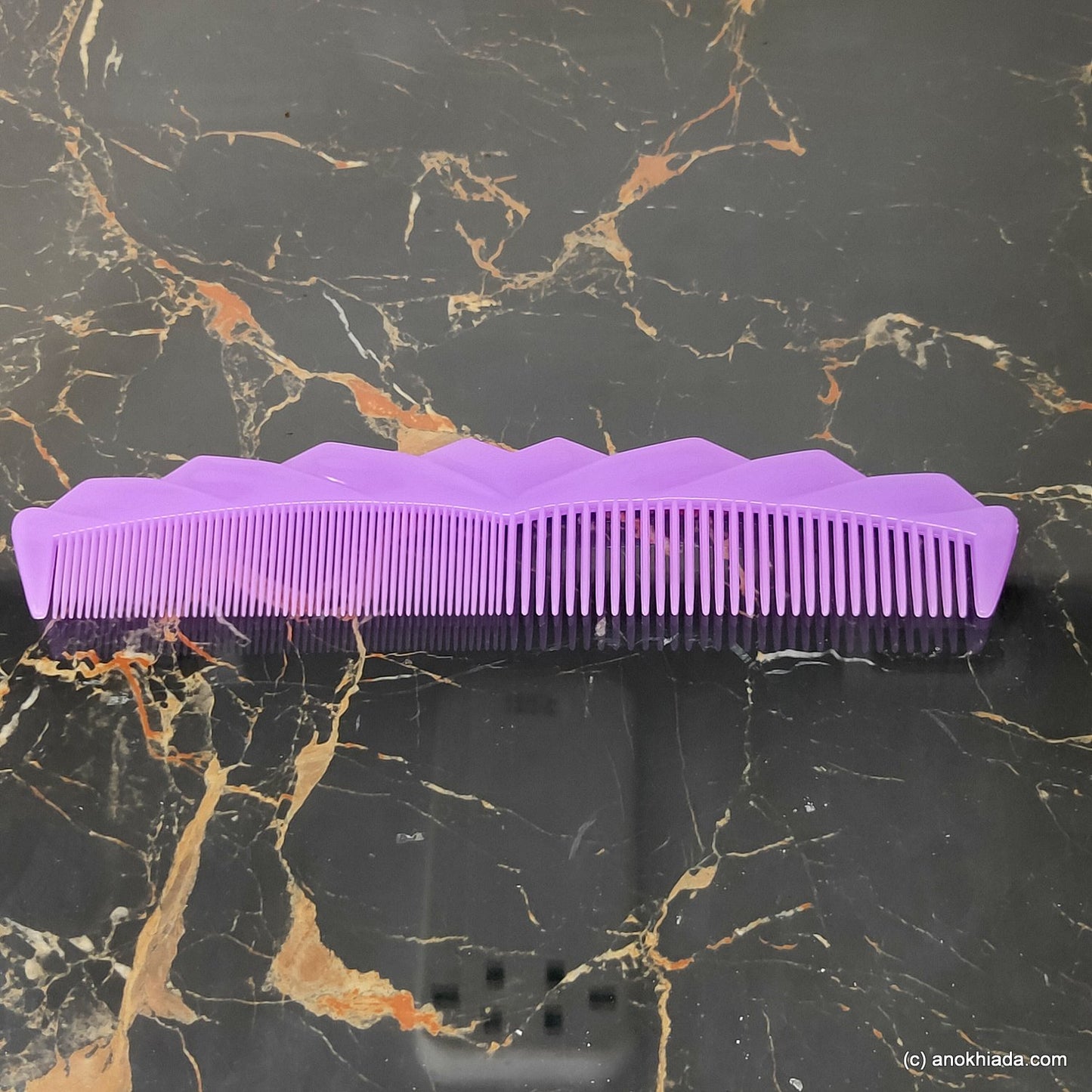 Anokhi Ada Plastic Translucent Comb, 9-inch, Purple (Comb-039)