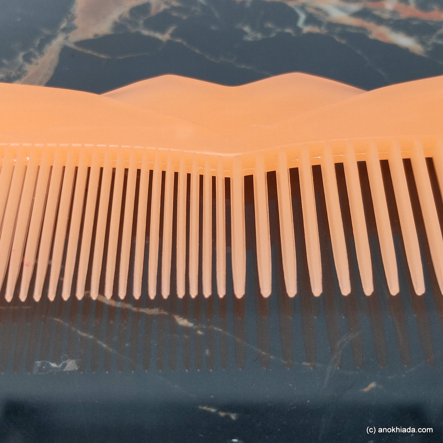 Anokhi Ada Plastic Translucent Comb, 9-inch, Orange (Comb-042)