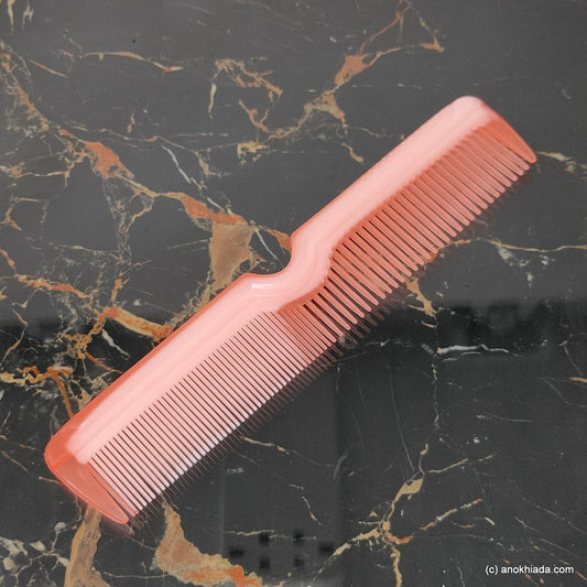 Anokhi Ada Plastic Translucent Comb, 9-inch, Orange (Comb-044)