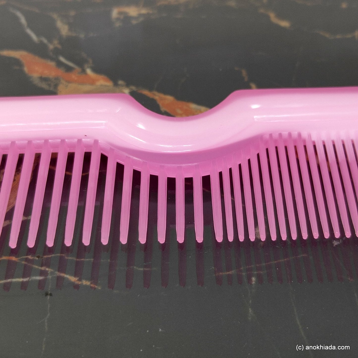 Anokhi Ada Plastic Translucent Comb, 9-inch, Pink (Comb-046)