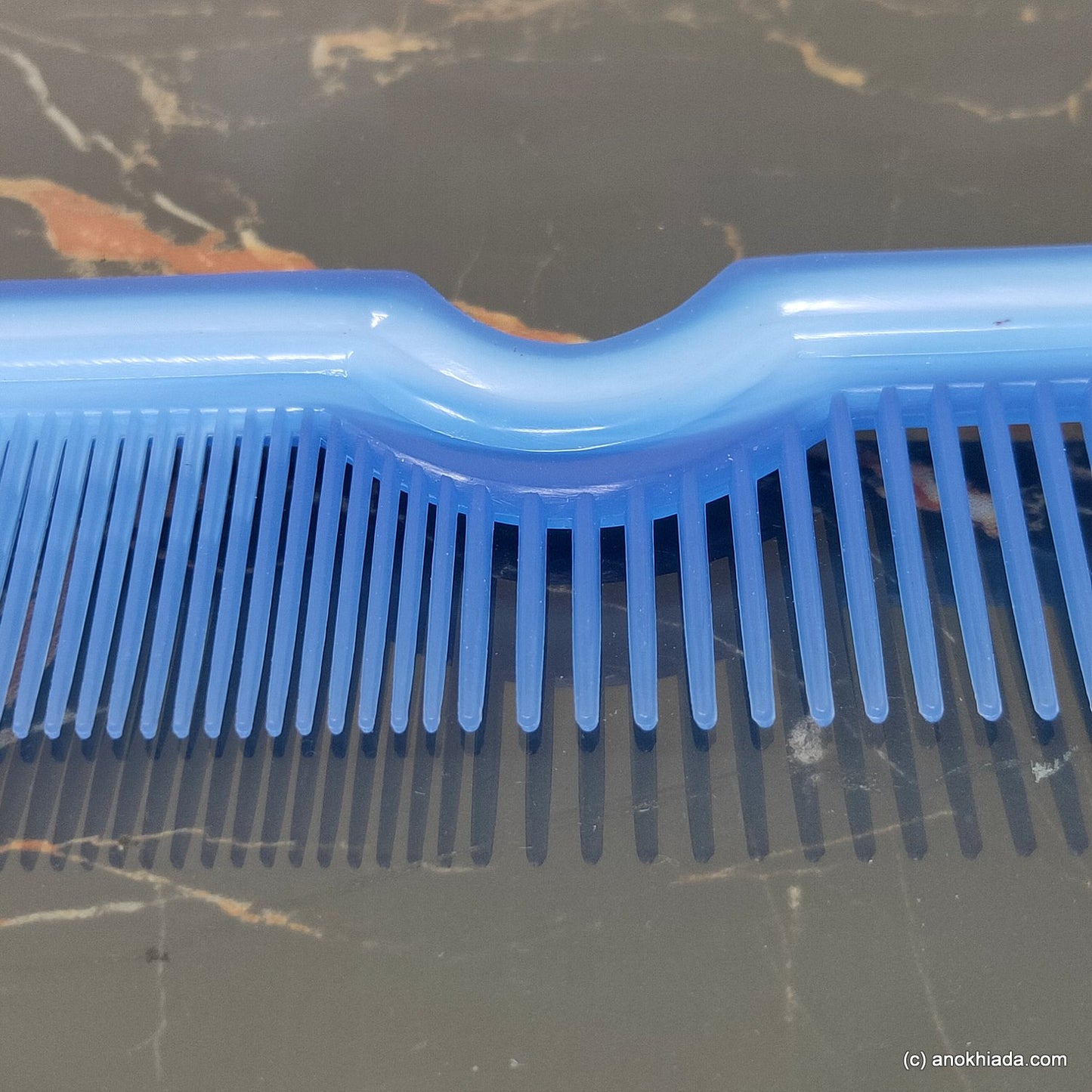 Anokhi Ada Plastic Translucent Comb, 9-inch, Blue (Comb-047)