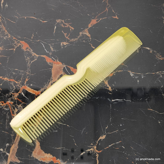 Anokhi Ada Plastic Translucent Comb, 9-inch, Yellow (Comb-049)