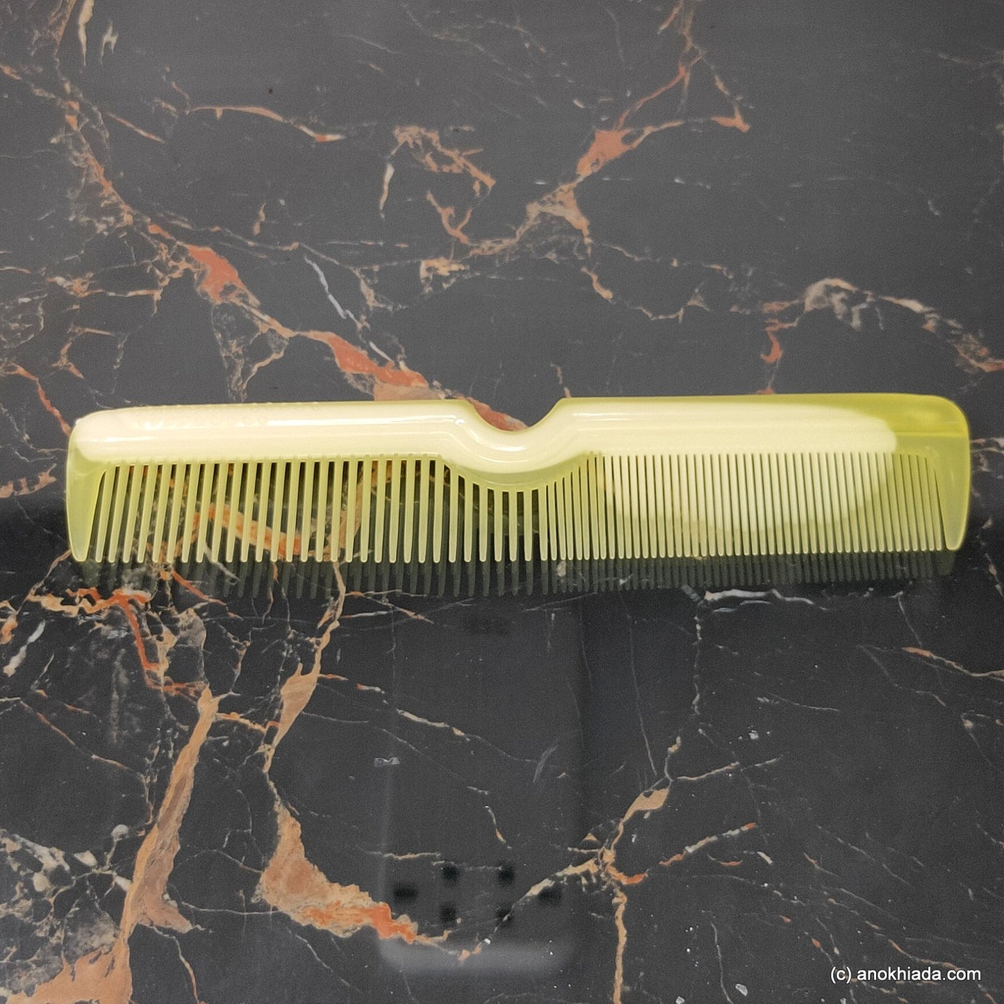 Anokhi Ada Plastic Translucent Comb, 9-inch, Yellow (Comb-049)