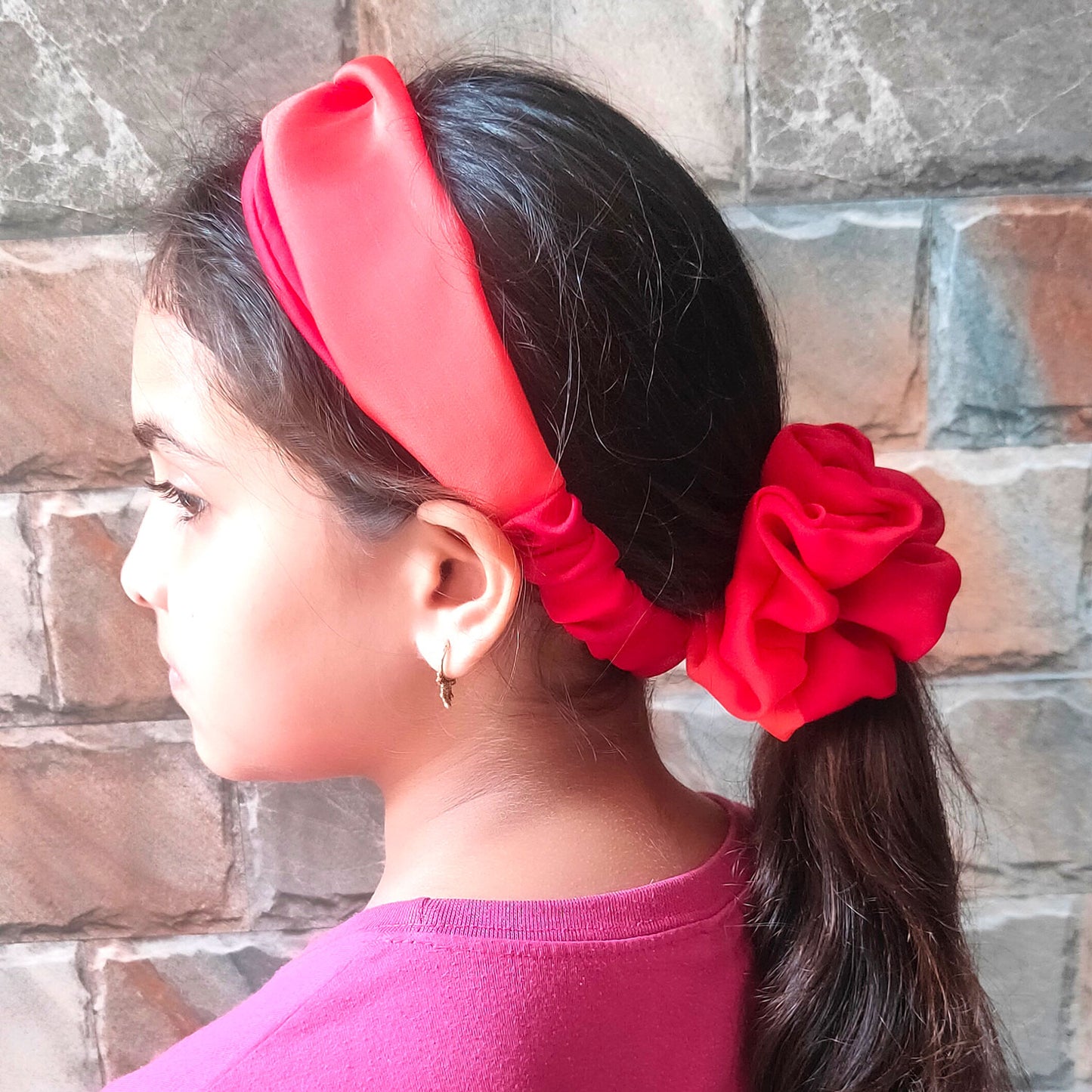 Crimronze Scrunchie and Headband Combo (21-01)