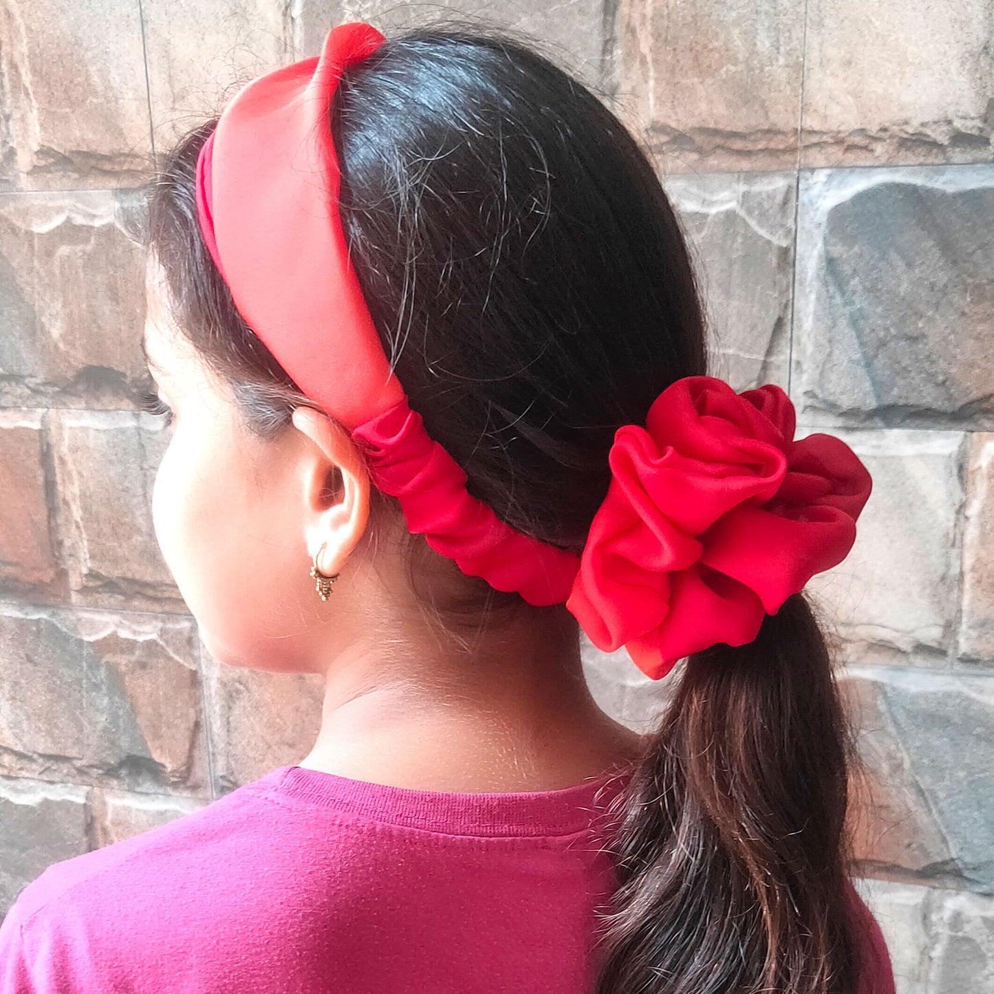 Crimronze Scrunchie and Headband Combo (21-01)