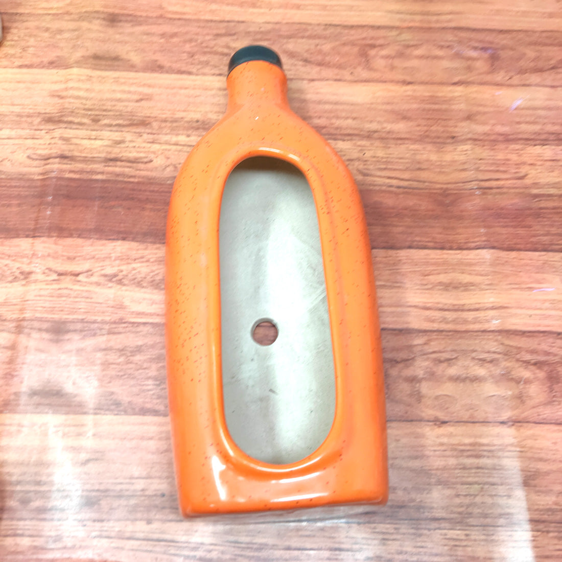 Anokhi Ada Bottle Design Ceramic Planters Pots for Home Decoration ( Orange, DA-009)