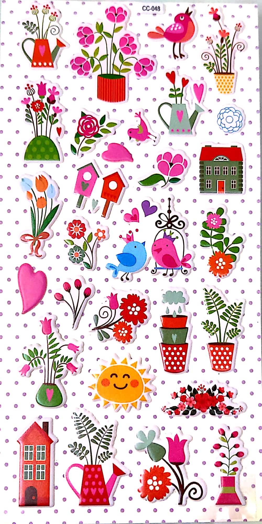 Multi-Colour Flowers and Birds Stickers for Kids -DB-015