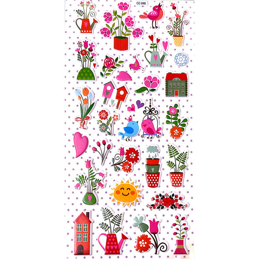 Multi-Colour Flowers and Birds Stickers for Kids -DB-015