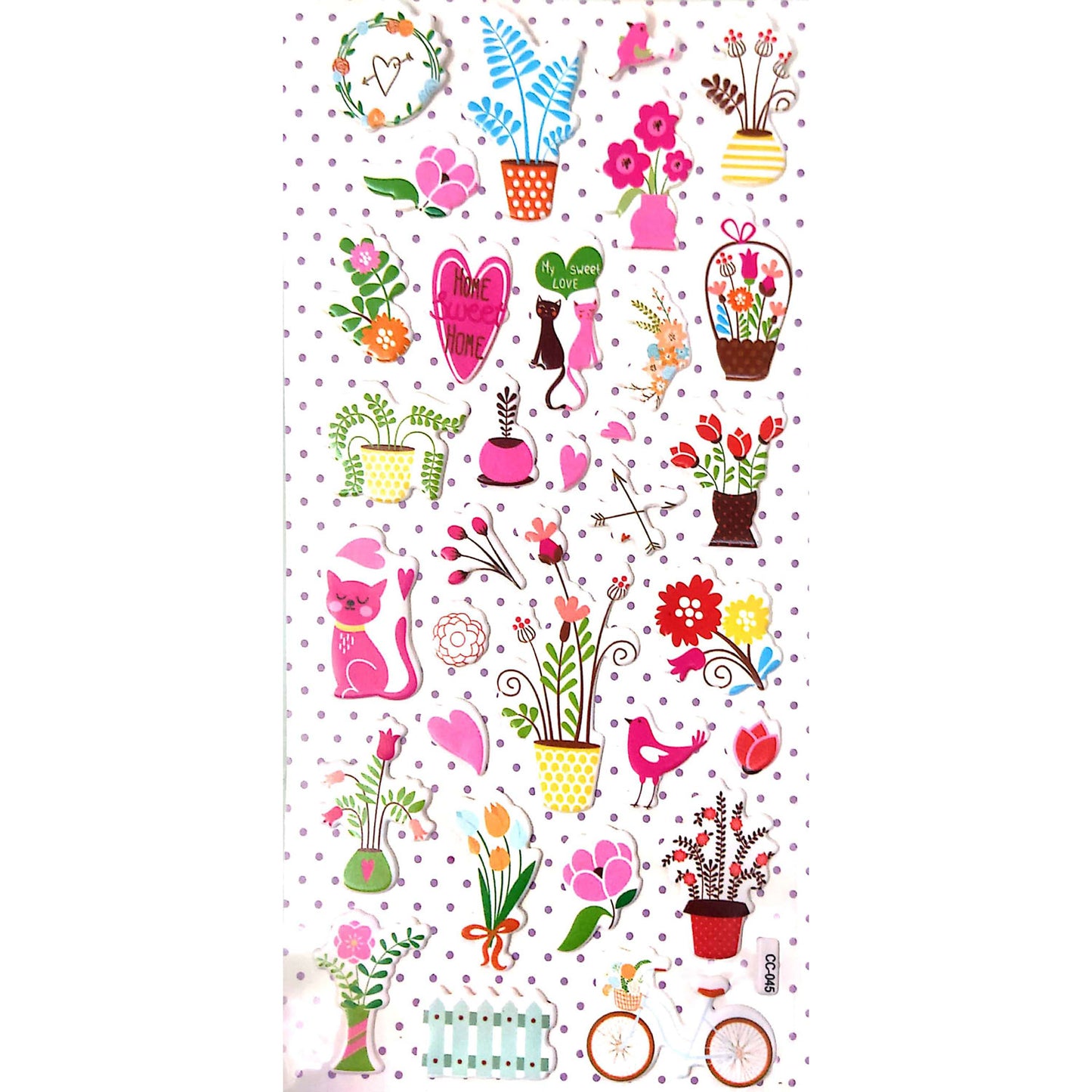 Multi-Colour Flowers and Animals Stickers for Kids -DB-016