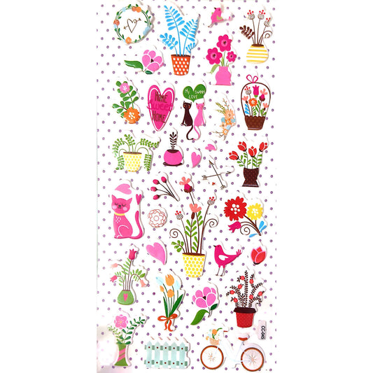 Multi-Colour Flowers and Animals Stickers for Kids -DB-016