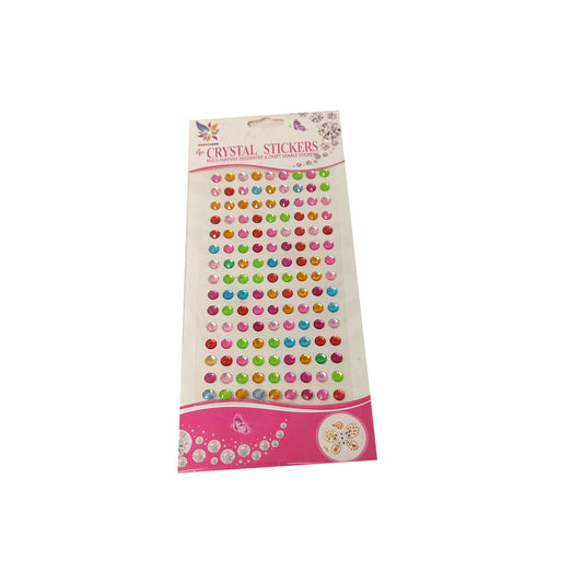 6 mm Half Crystal Bead Sticker (Pack of 1 sheets, DC-14)