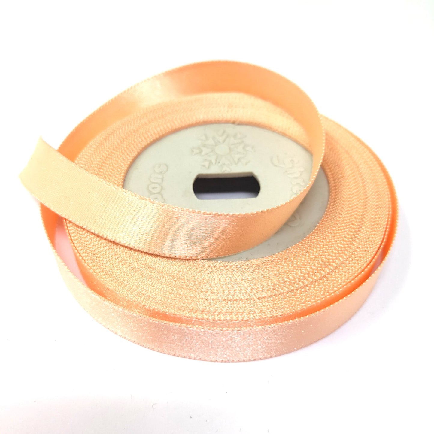 Anokhi Ada 12.5mm (Half inch) Peach Colour Double Side Satin Ribbon (Ribbon-065)