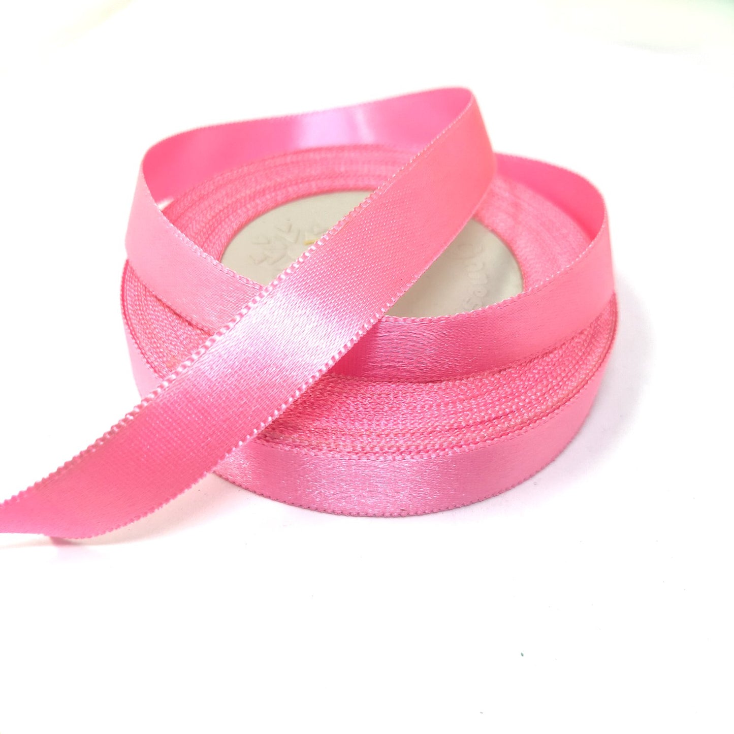 Anokhi Ada 12.5mm (Half inch) Pink Colour Double Side Satin Ribbon (Ribbon-067)