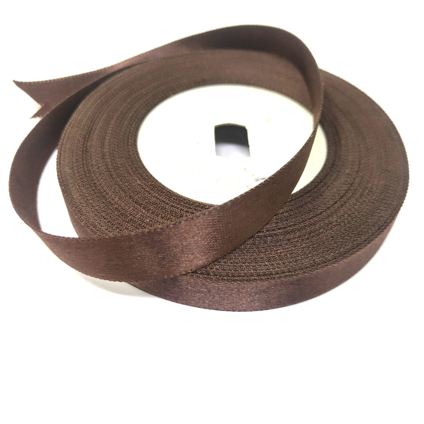 Anokhi Ada 12.5mm (Half inch) Brown Colour Double Side Satin Ribbon (Ribbon-070)