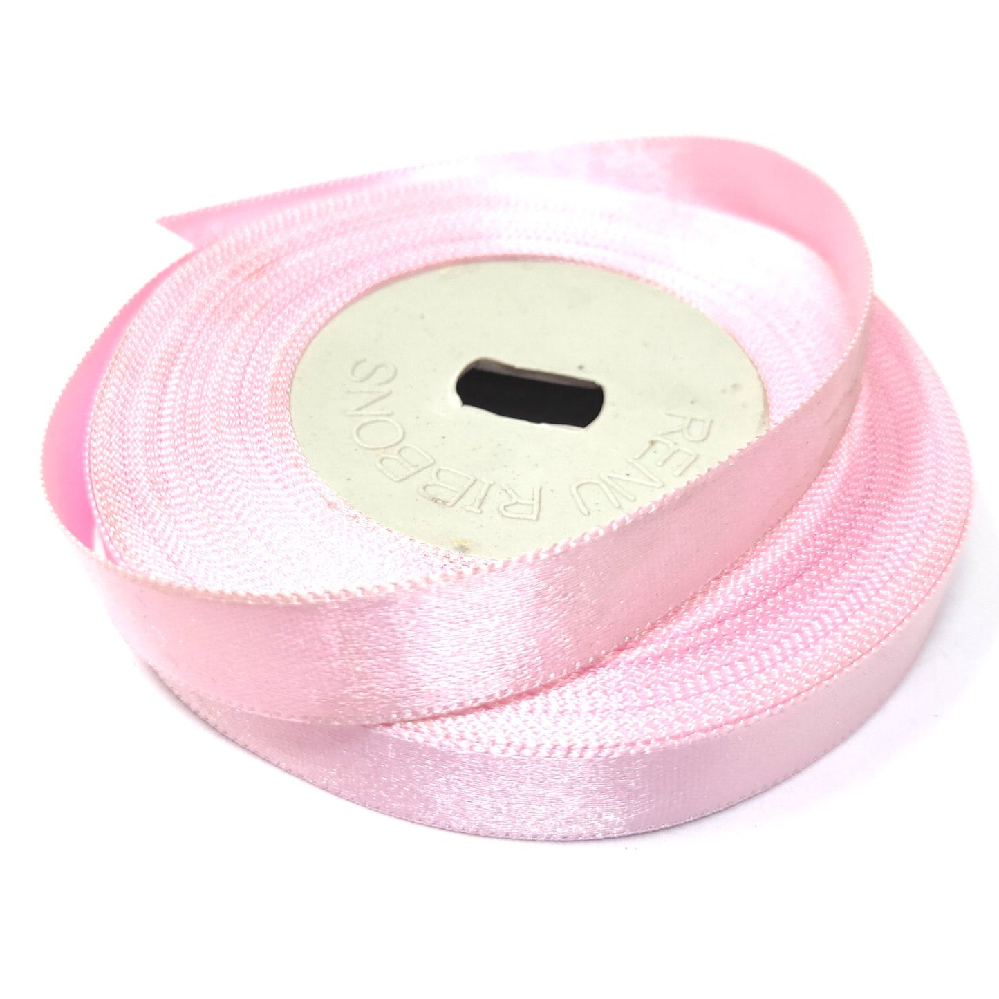 Anokhi Ada 12.5mm (Half inch) Baby Pink Colour Double Side Satin Ribbon (Ribbon-073)
