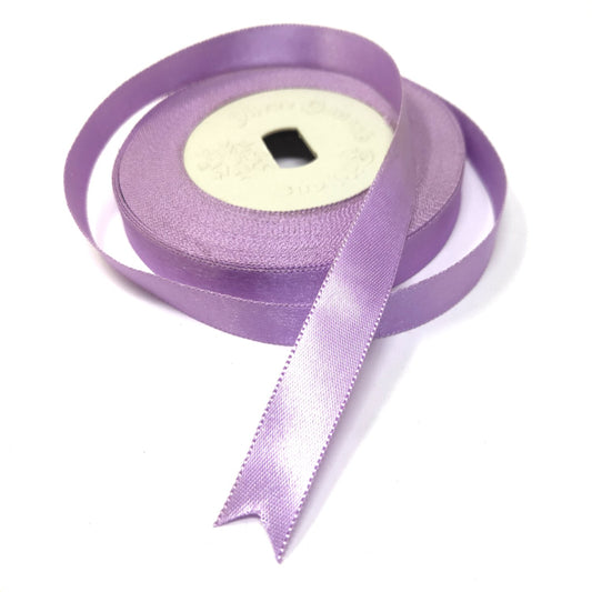 Anokhi Ada 12.5mm (Half inch) Light Purple Colour Double Side Satin Ribbon (Ribbon-081)