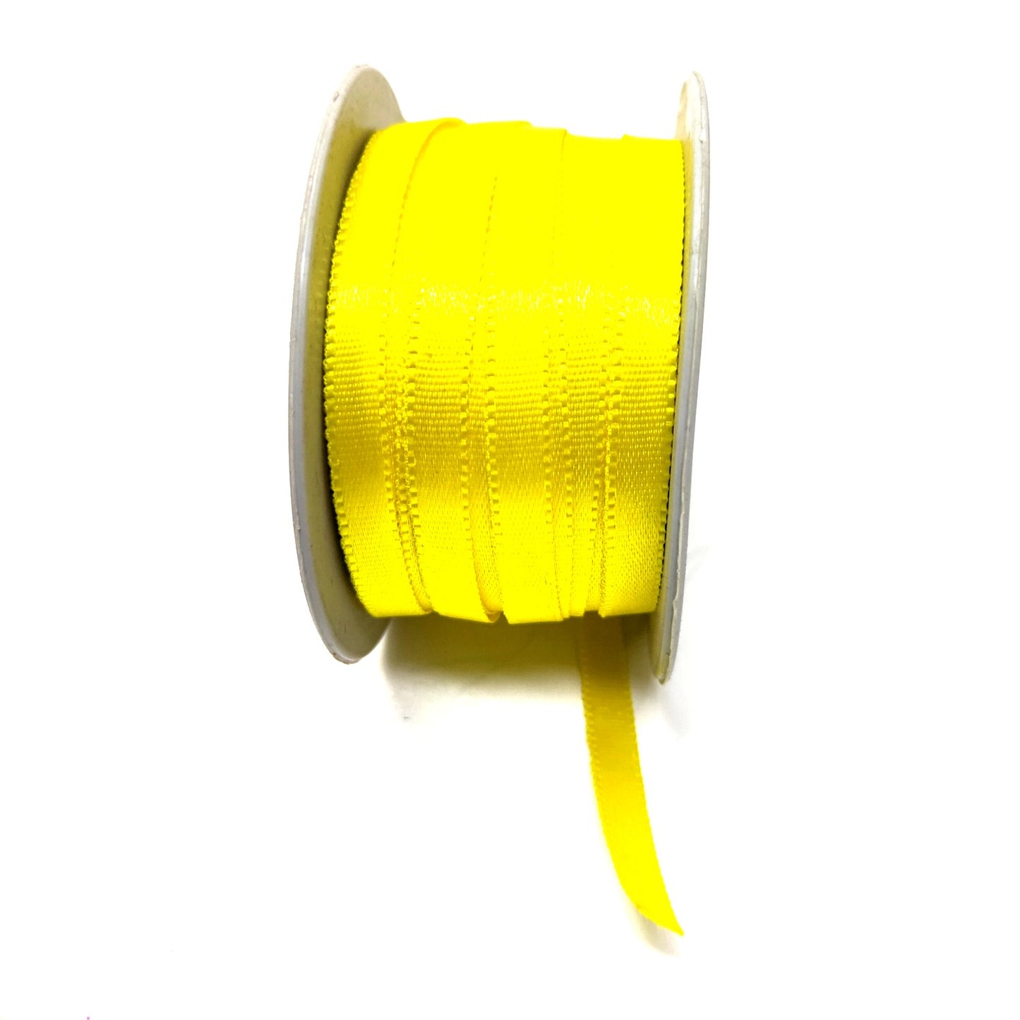 Anokhi Ada 6.5mm (Quarter inch) Yellow Double Side Satin Ribbon (Ribbon-082)
