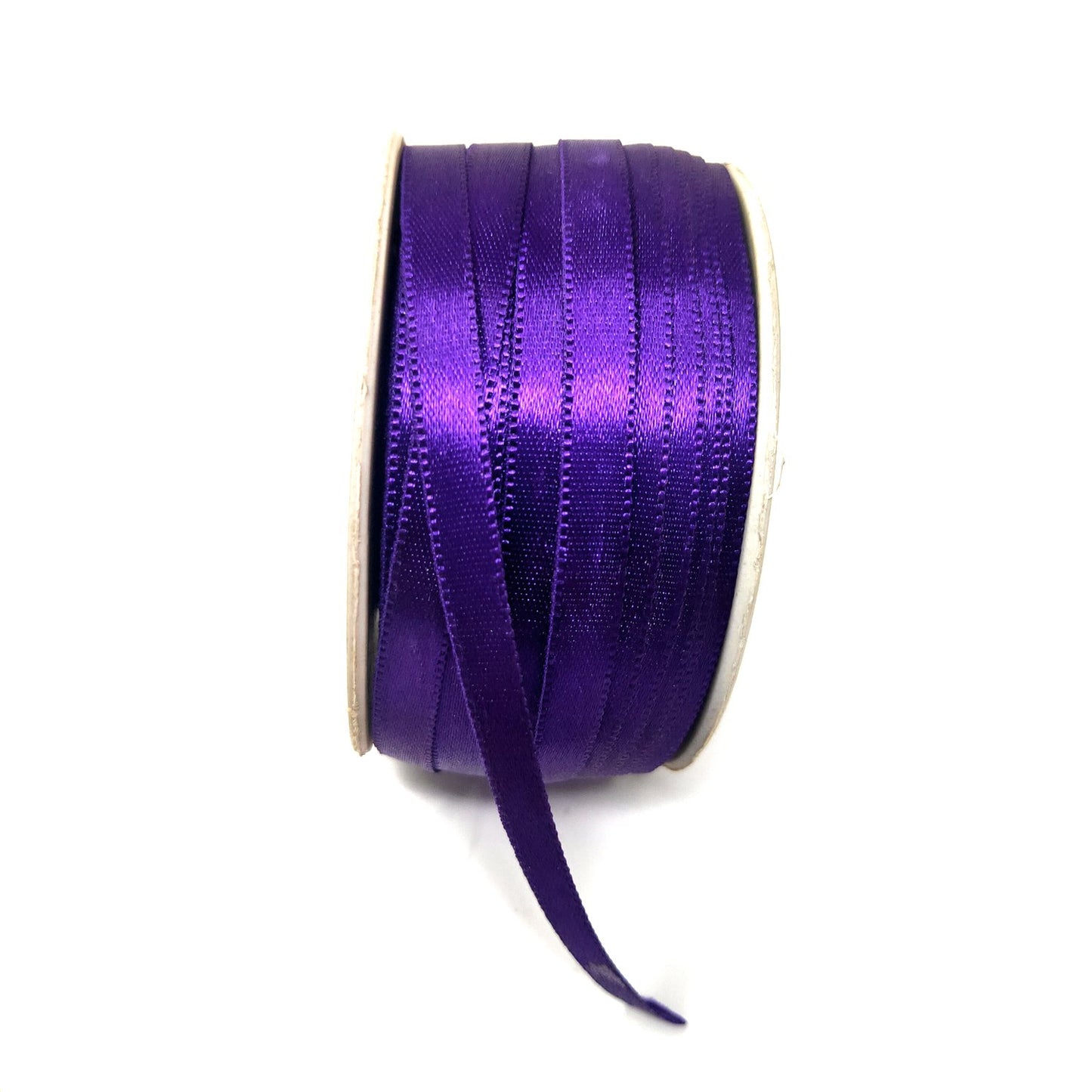 Anokhi Ada 6.5mm (Quarter inch) Purple Double Side Satin Ribbon (Ribbon-083)