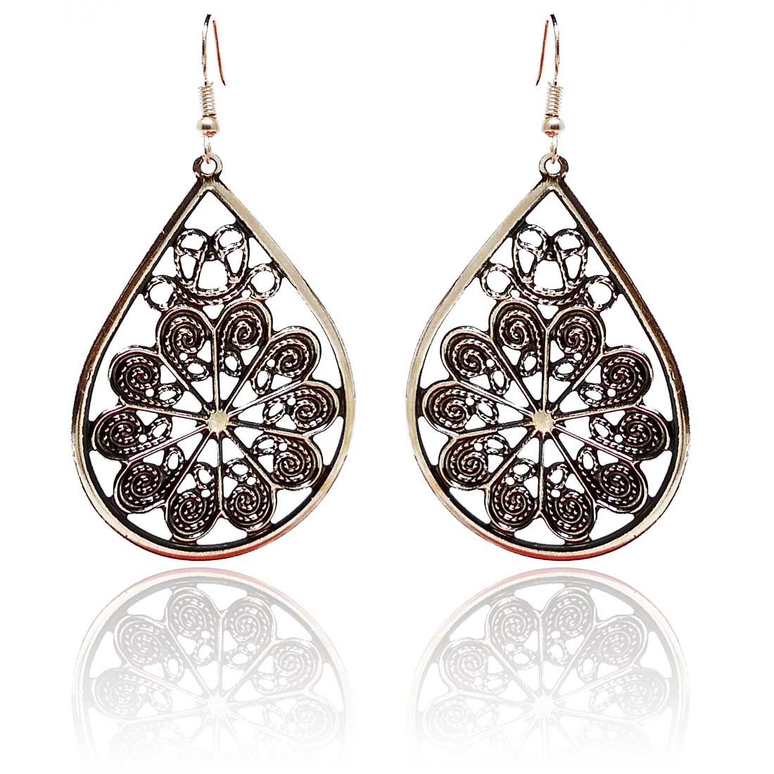 Anokhi ADA Dangle and Drop Earrings for Girls and Women (One Pair of Earrings, Black) -AP-05