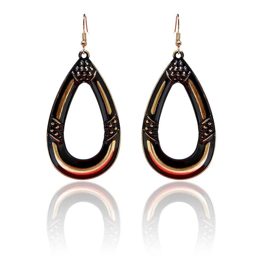 Anokhi ADA Dangle and Drop Earrings for Girls and Women (One Pair of Earrings, Black) -AP-04