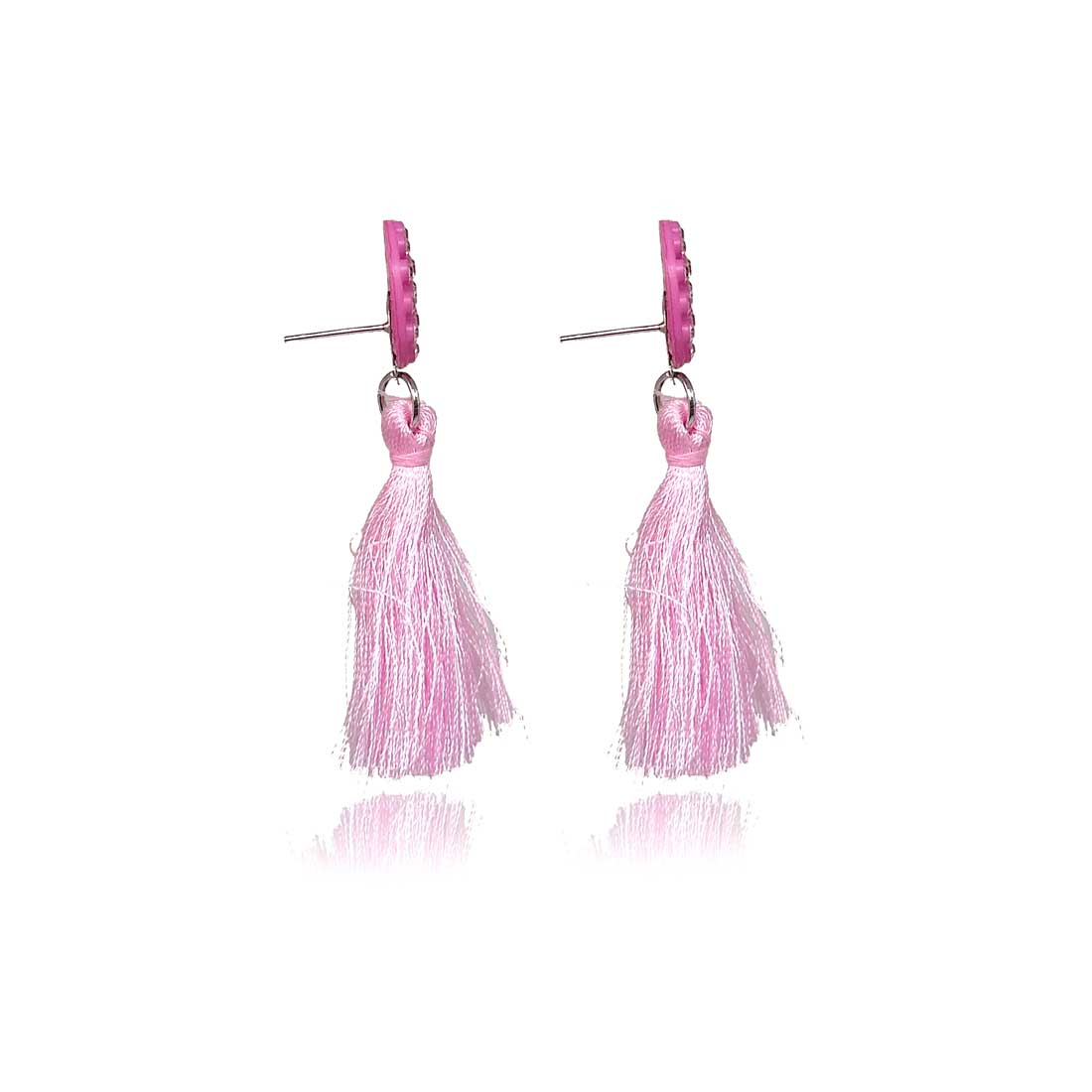 Tassel Drop Earrings for Girls and Women (Pink) - AP-27
