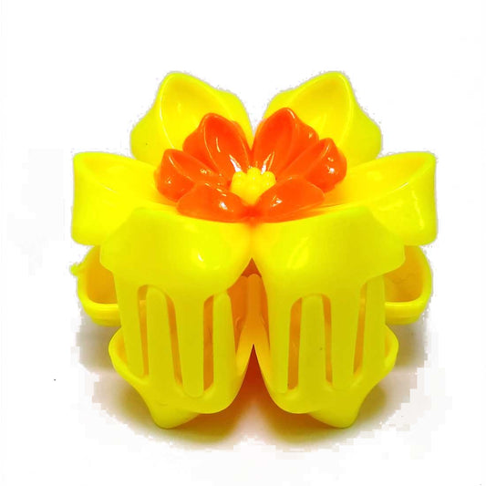 Anokhi ADA Floral Hair Clutcher for Girls and Women (One Hair Clutcher, Yellow) -C-54