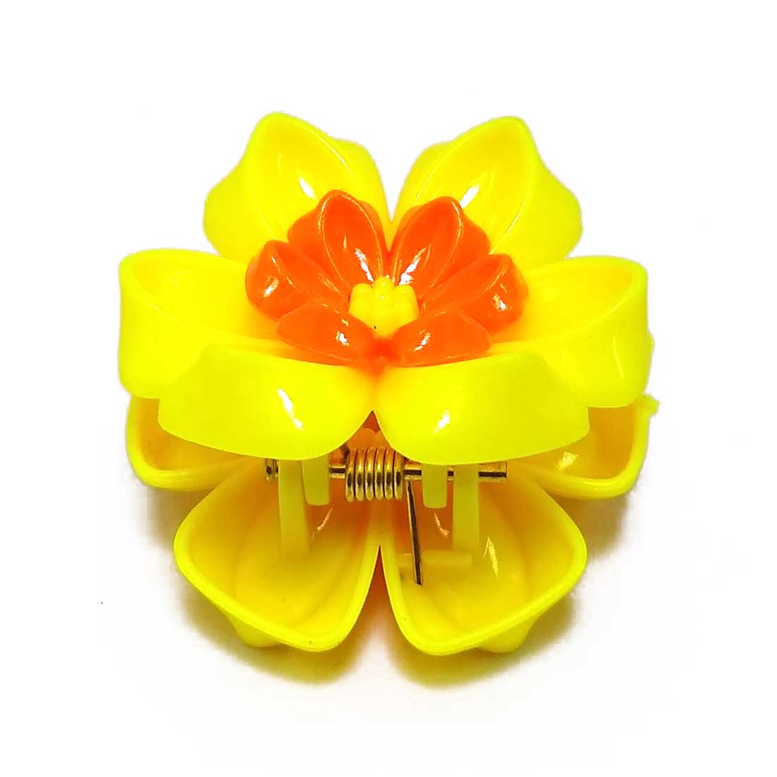 Anokhi ADA Floral Hair Clutcher for Girls and Women (One Hair Clutcher, Yellow) -C-54