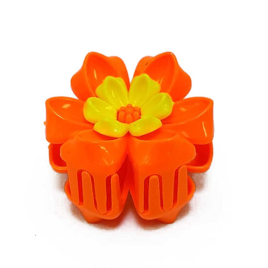 Anokhi ADA Floral Hair Clutcher for Girls and Women (One Hair Clutcher, Orange) -C-50