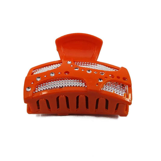 Anokhi ADA Shining Hair Clutcher for Girls and Women (One Hair Clutcher, Orange) -C-19