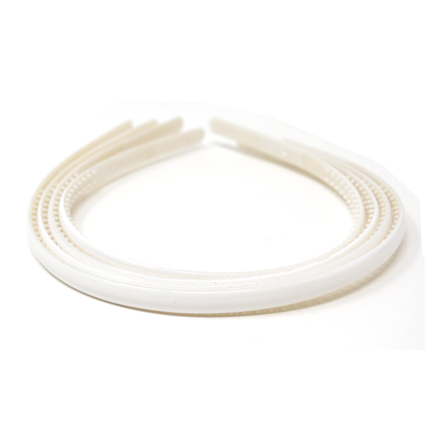 Set of Four White Sleek Plastic Hairbands for Girls and Women (005)