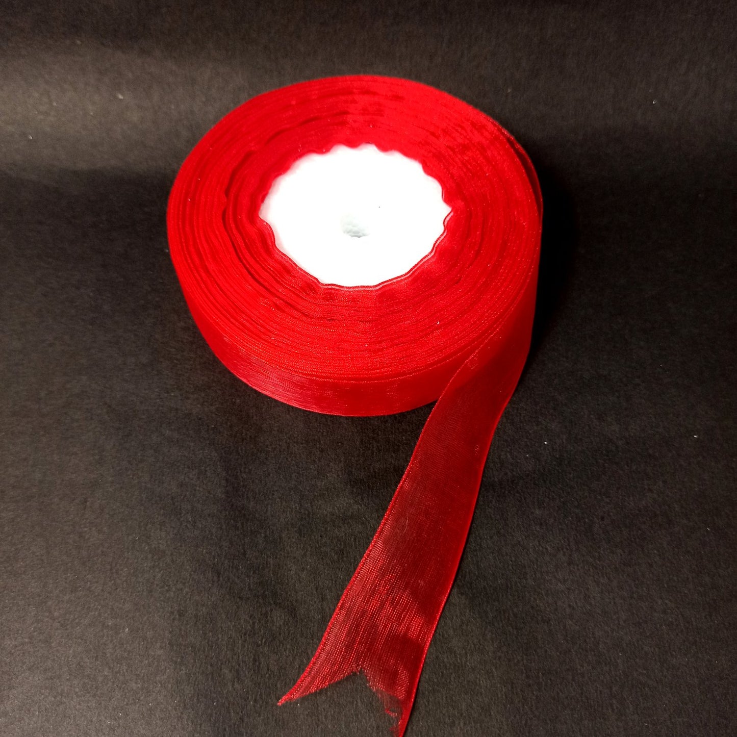 Anokhi Ada 25mm (1 inch) Red Organza Ribbon (Ribbon-056)