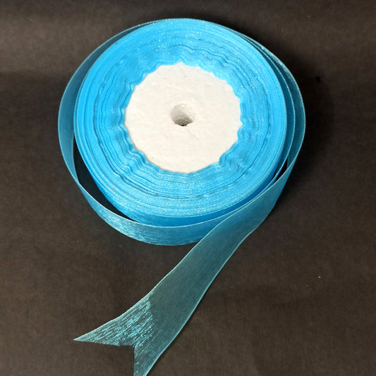 Anokhi Ada 25mm (1 inch) Sky Blue Organza Ribbon (Ribbon-057)