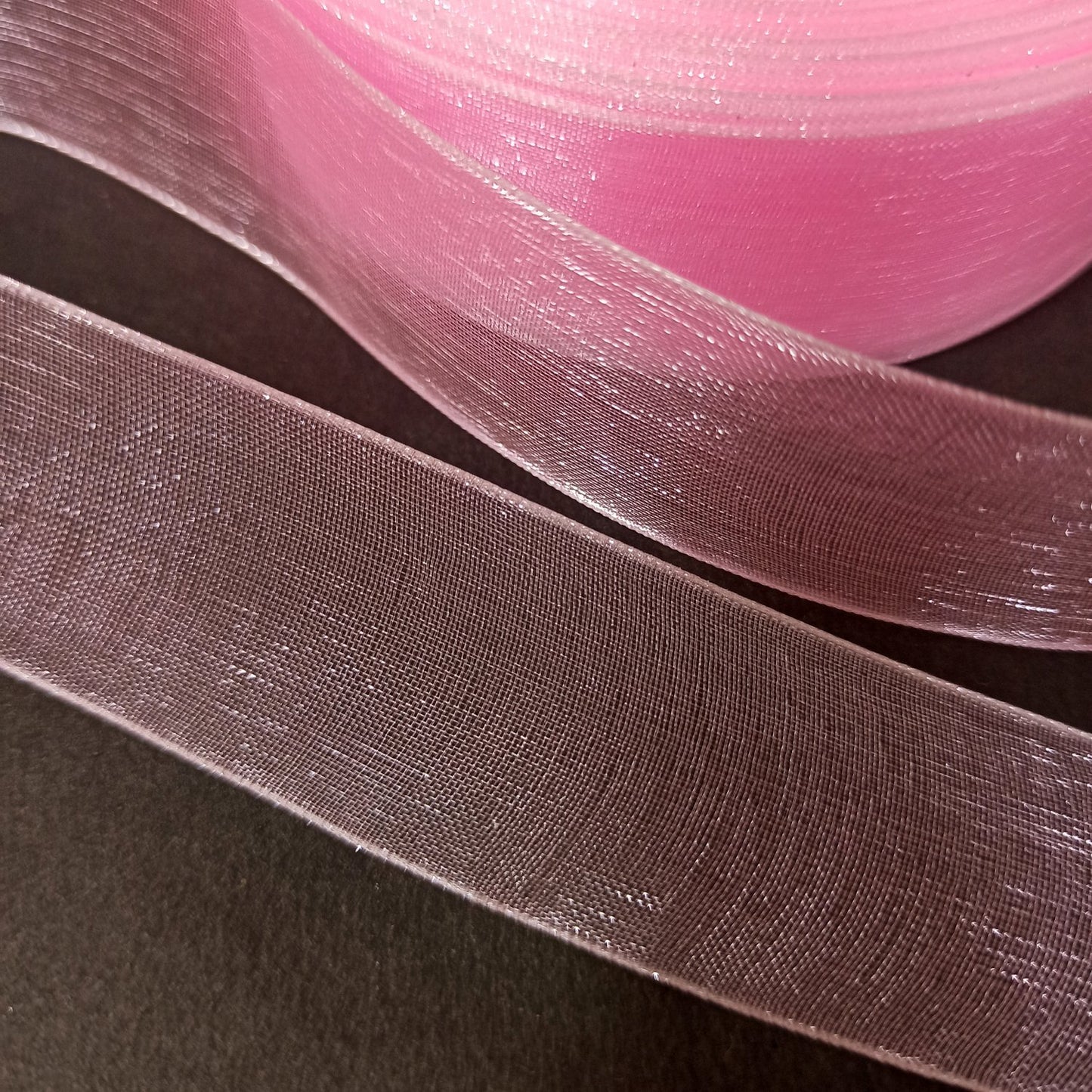 Anokhi Ada 25mm (1 inch) Pink Organza Ribbon (Ribbon-058)