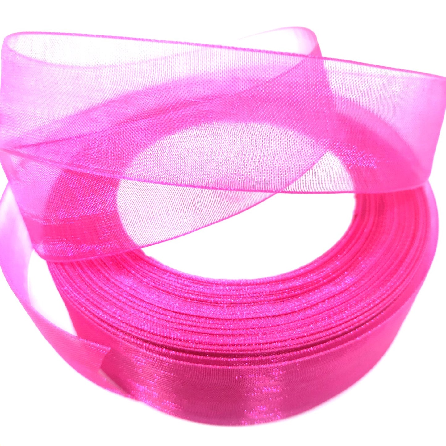 Anokhi Ada 25mm (1 inch) Pink Organza Ribbon (Ribbon-060)
