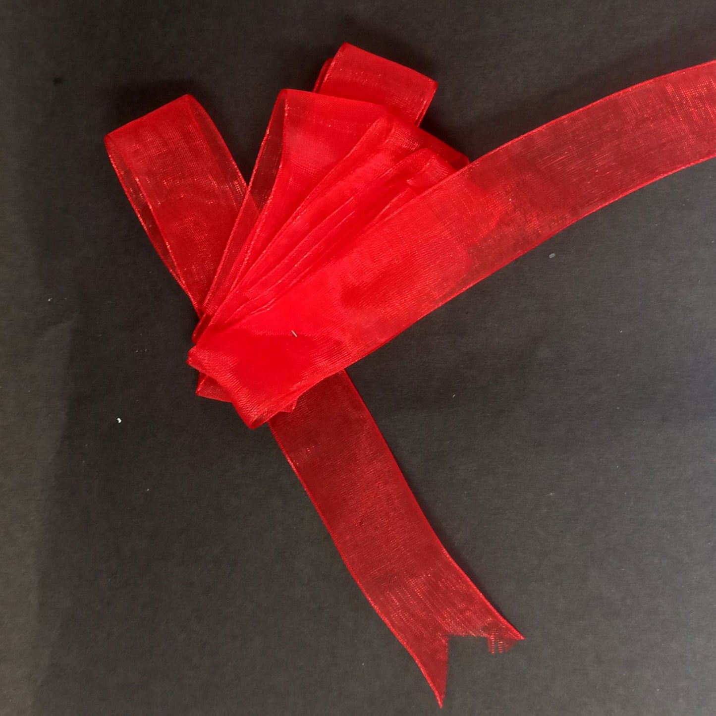 Anokhi Ada 25mm (1 inch) Red Organza Ribbon (Ribbon-056)