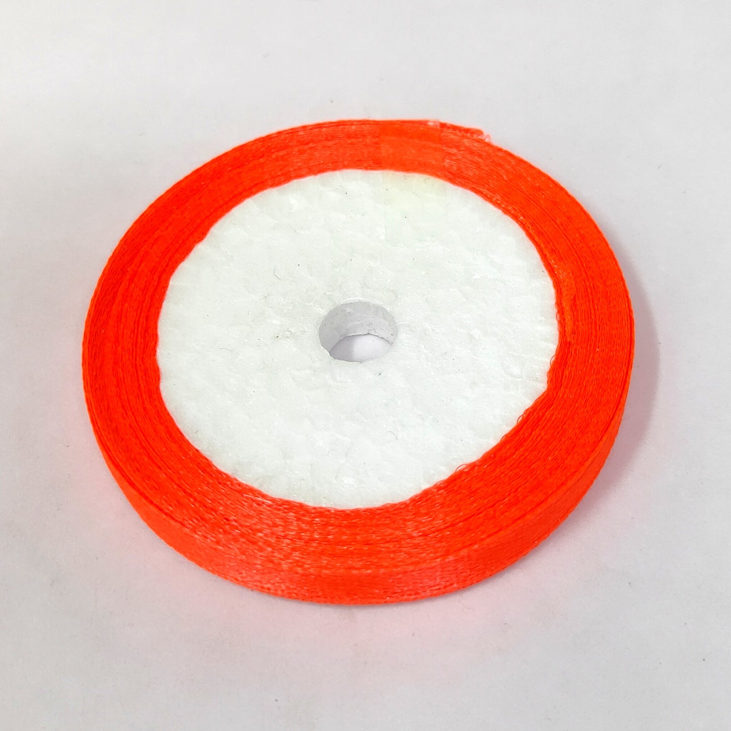 6.5mm (Quarter Inch) Bright Orange Satin Ribbon (008)