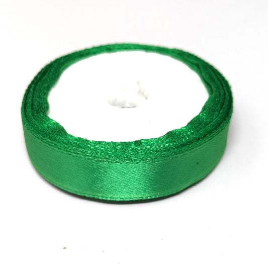 12.5 mm (Half Inch) Green Satin Ribbon (013)