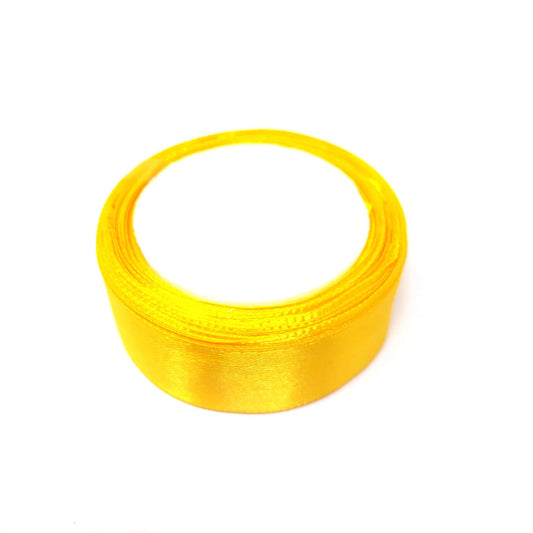 25mm (1 inch) Tuscan Yellow Satin Ribbon (005-e)