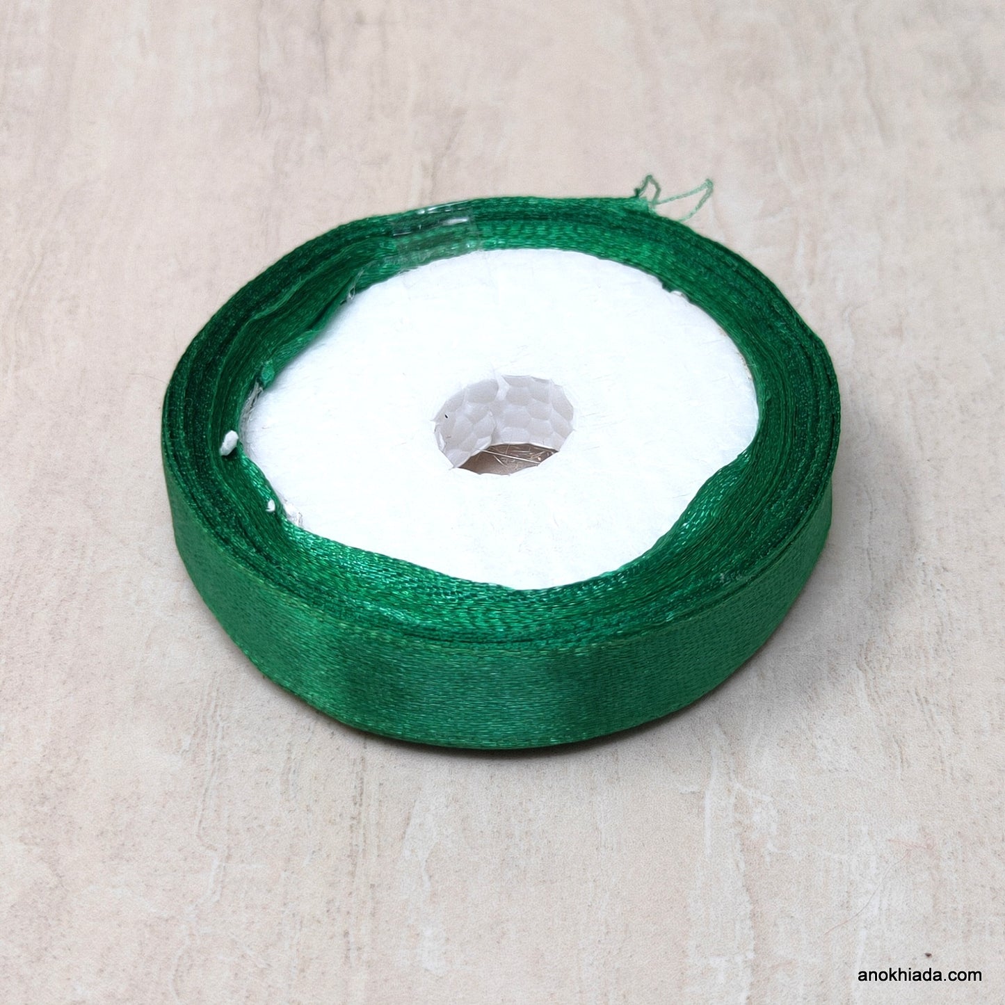 1/2 Inch (12.5 mm) Dark Green Satin Ribbon (032)